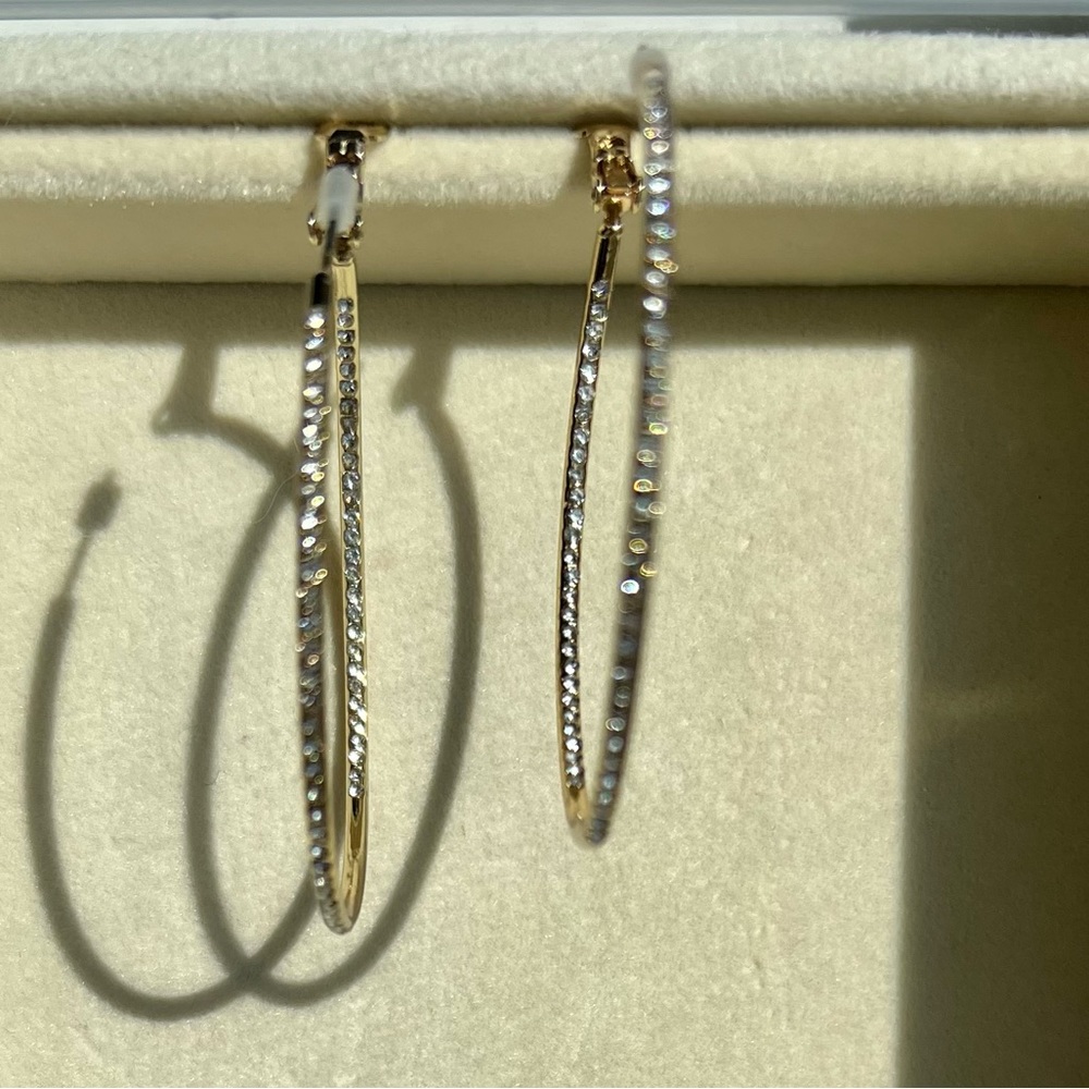 Hoop earrings never worn.